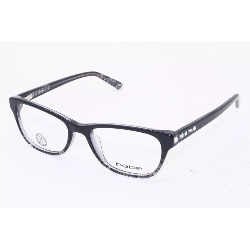 BEBE BB 5142 001 JET LACE BLACK SWAROVSKI FRAMES EYEGLASSES 52-17